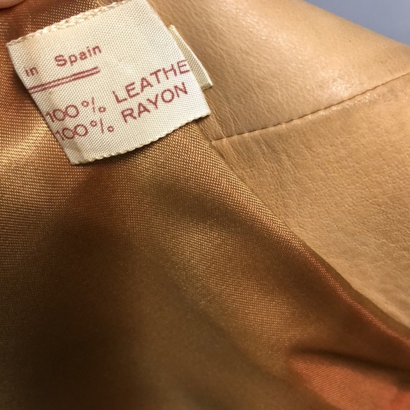 Vintage Leather Trench Coat By LedaSpain SzS-MP - Picture 8 of 12